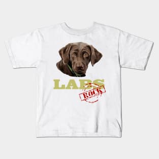 Chocolate Labs Rock! Kids T-Shirt